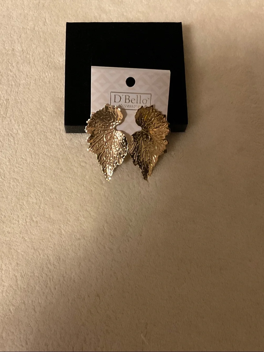 Gold Leaf Drop Earrings